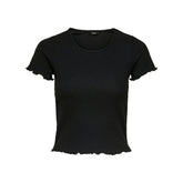 Only Black Polyester T-Shirt